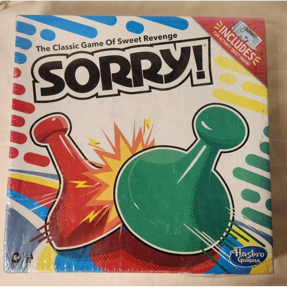 Hasbro Gaming Sorry! Board Game Classic Game of Sweet Revenge F1146 New Sealed